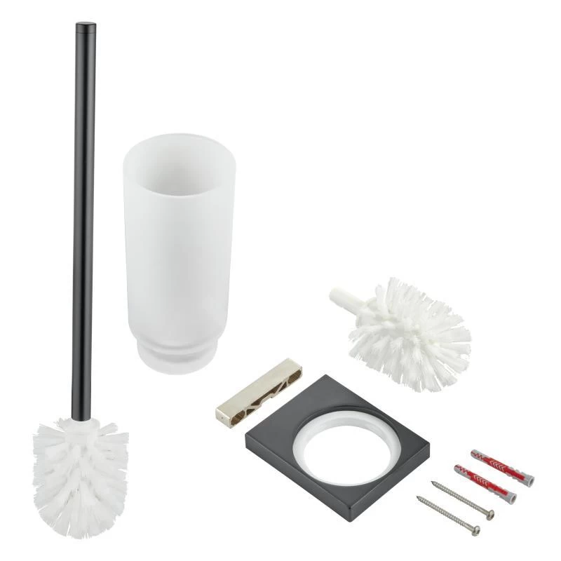 Keuco Edition 11 - WC-borstel Met Houder, Mat Glas/zwart Chroom Geborsteld 11164139000 - Image 5