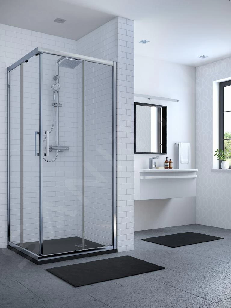 Ideal Standard Connect 2 - Schuifdeur, 2-delig, 850 Mm, Silver Bright/helder Glas K9260EO - Image 3