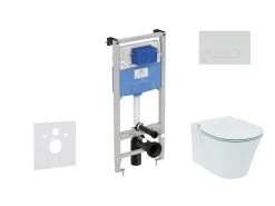 Ideal Standard ProSys - Toiletset- Inbouwreservoir, Closet, WC-zitting Connect Air, Oleas M1 Bedieningsplaat, Aquablade, SoftClose, Wit ProSys120M SP22