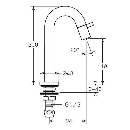 Hansa Nova Style - Wastafelkraan, Zwart 5093810184 - Image 2
