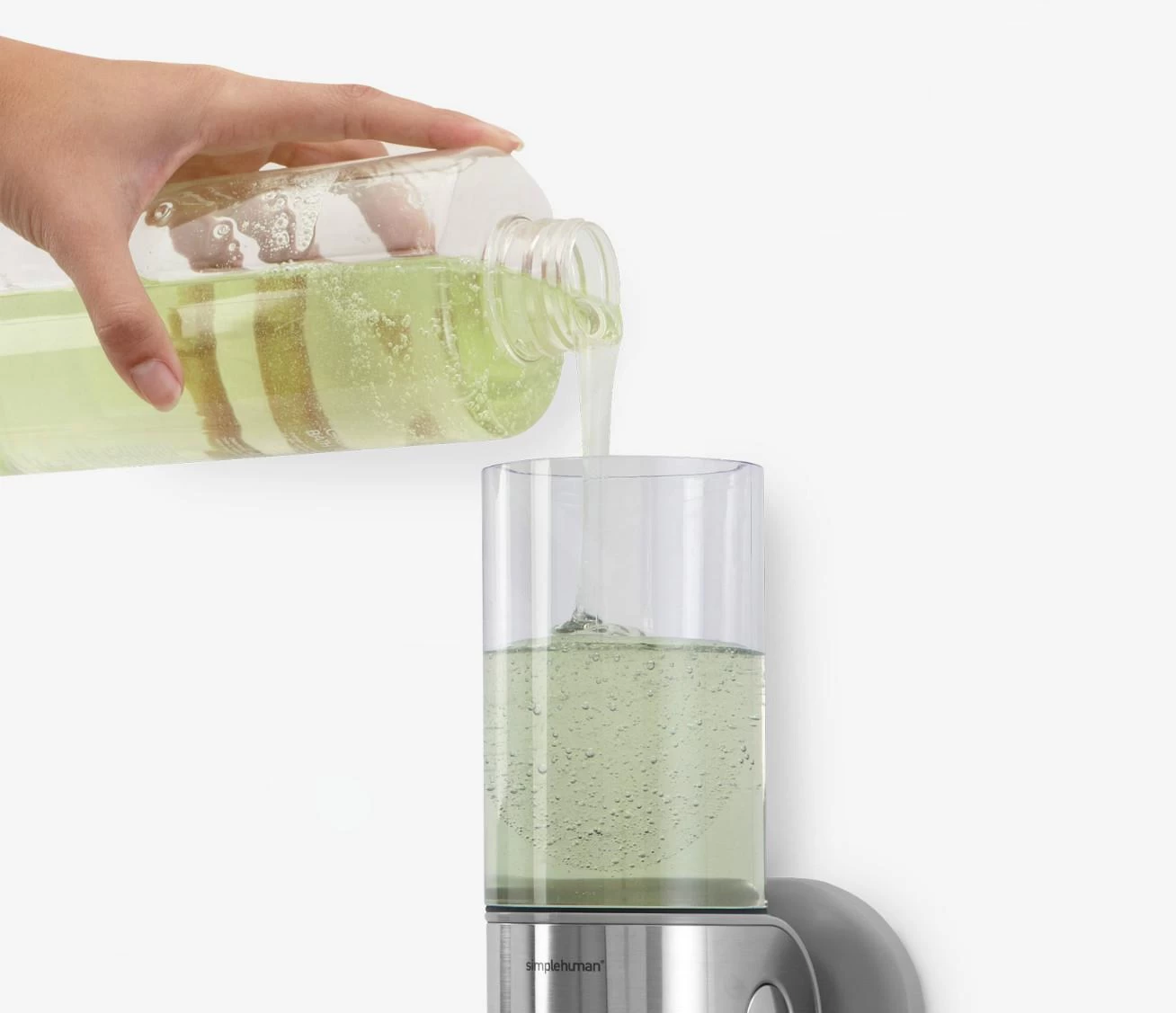 Simplehuman Badkamer Accessoires - Zeep-, Shampoo En Conditioner Dispenser Met Houder, 3x 444 Ml, Gebrosteld Rvs BT1029 - Image 4