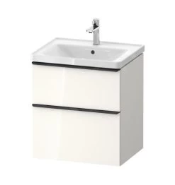 Duravit D-Neo - Wastafelonderkast 625x584x452 Mm, 2 Laden, Glanzend Wit DE4359022220000