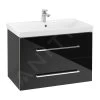 Villeroy & Boch Avento - Wastafelkast, 780x514x452 Mm, 2 Laden, Crystal Black A89100B3