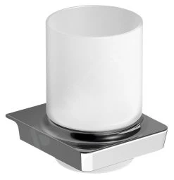 Sapho Zen - Tandenborstelhouder Met Houder, Melkglas/chroom 160990