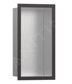 Hansgrohe XtraStoris Individual - Inbouwnis Met Designlijst, 300x150x100 Mm, Geborsteld Rvs/geborsteld Zwart Chroom 56094340