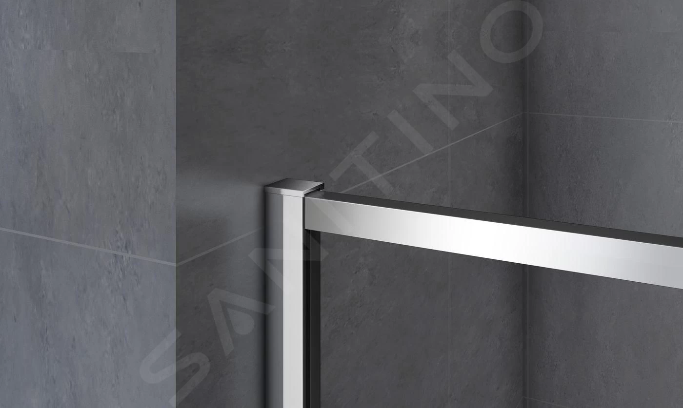 Lansanit LitLUX Slim Alvaro - Douche Schuifdeur 1200 Mm, Glanzend Aluminium/helder Glas SZD12 - Image 5