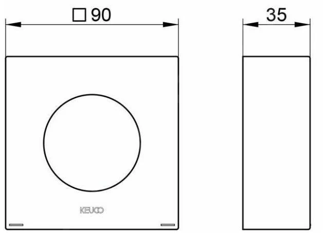 Keuco IXMO - Verleningsrozet 35 Mm, Rood/blauw Aanduiding, Rvs 59551070382 - Image 2