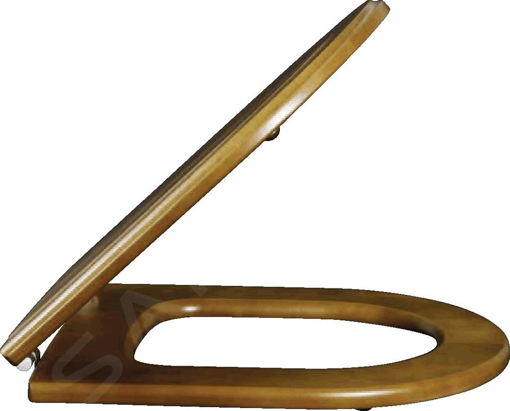 Villeroy & Boch Hommage - WC-zitting Met Deksel, Houten Deksel, Rvs Scharnieren 99266100