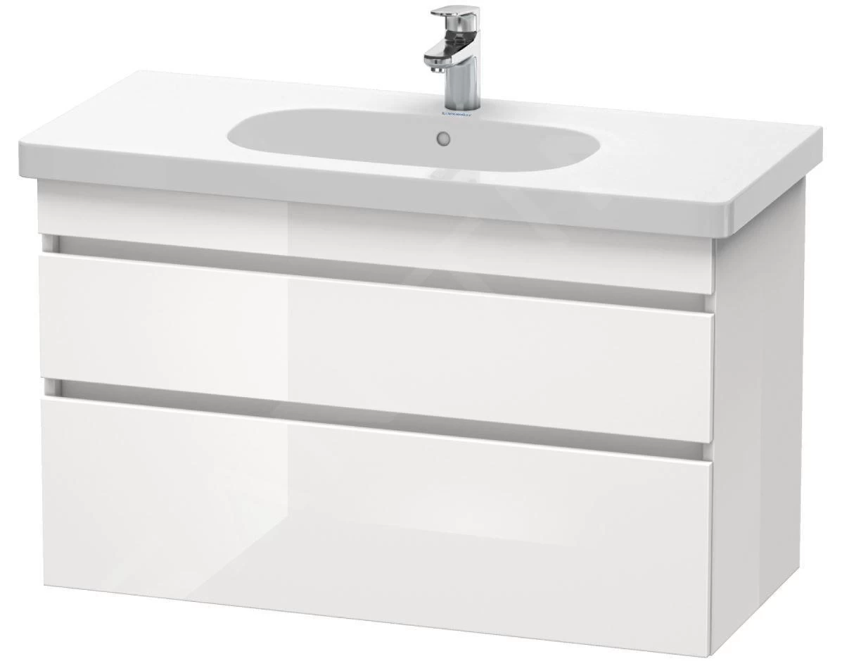 Duravit DuraStyle - Wastafelonderkast 610x1000x453 Mm, 2 Laden, Glanzend Wit DS648502222